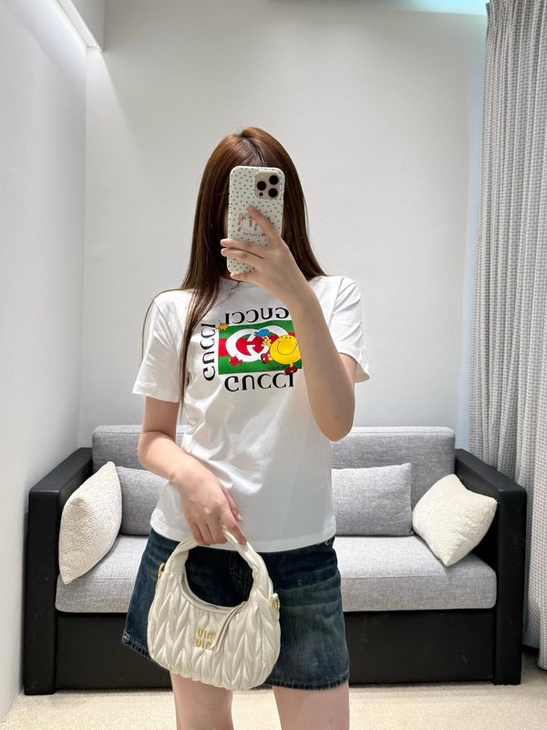 구찌 콜라보 빈티지 카툰 프린트 반팔 티셔츠 001-256479