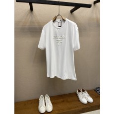 프라다 타월 자수 로고 반팔 티셔츠 001-256490