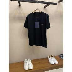 프라다 남성 코튼 라운드넥 반팔 티셔츠 001-256494