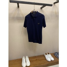 프라다 칼라 니트 반팔 폴로 셔츠 001-256532