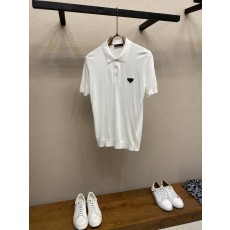 프라다 폴로넥 니트 반팔 티셔츠 001-256533