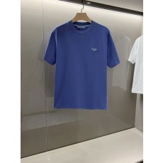프라다 남성용 면 라운드넥 반팔 티셔츠 001-256540