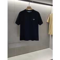 프라다 남성 코튼 라운드넥 반팔 티셔츠 001-256543