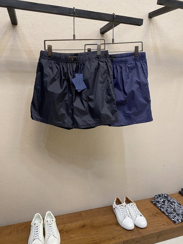 프라다 남성 나일론 밴딩 비치 쇼츠 001-256635
