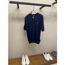 프라다 자카드 로고 반팔 니트 001-256669