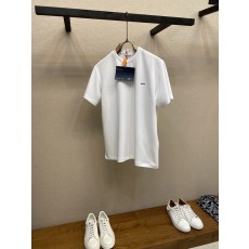 프라다 로고 자수 반팔 티셔츠 001-256670