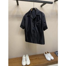 프라다 리나일론 와이드 핏 반팔 셔츠 001-256706