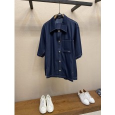 프라다 네이비 반팔 셔츠 001-256721