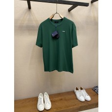 프라다 스몰 로고 자수 코튼 반팔 티셔츠 001-256731