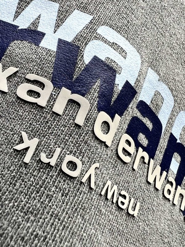 알렉산더왕 오버레이 레터 반팔 티셔츠 001-256828