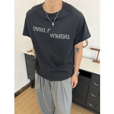 알렉산더왕 역인쇄 스플라이싱 반팔 티셔츠 001-256852