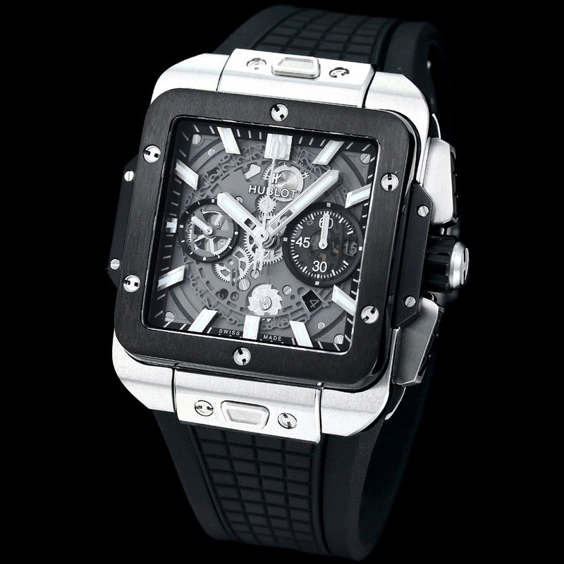 위블롯 스퀘어 사파이어 기계식 시계 스틸 밴드 001-257550