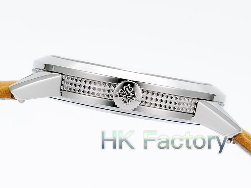 파텍 필립 스타일 빈티지 차콜 그레이 다이얼 시계 001-257759