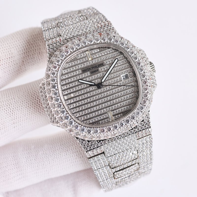 파텍 필립 노틸러스 풀다이아몬드 오토매틱 남성 시계 001-257831