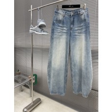 알렉산더왕 빈티지 워싱 자수 와이드 진 001-258059
