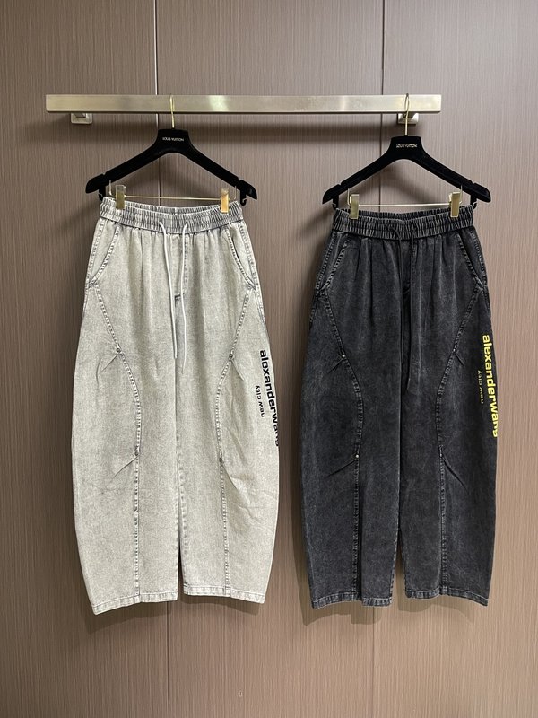 알렉산더왕 사이드 프린트 로고 데님 팬츠 001-258088