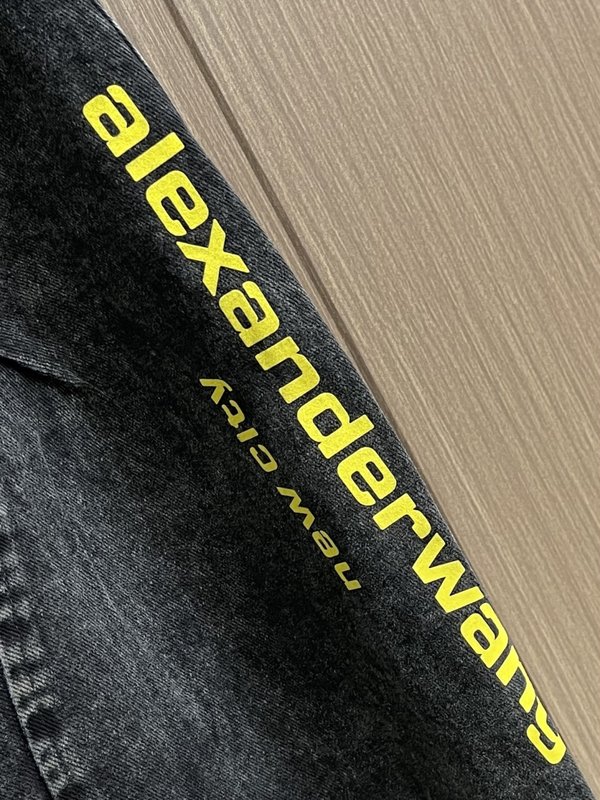 알렉산더왕 사이드 프린트 로고 데님 팬츠 001-258098