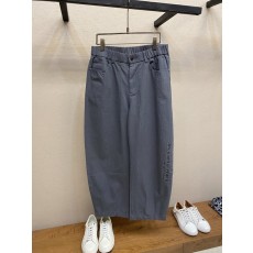 왕대왕 텍스처 그레이 레터링 캐주얼 팬츠 001-258105