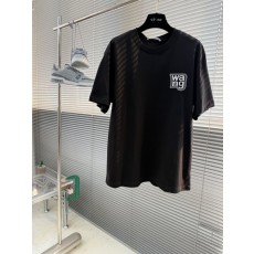 알렉산더왕 로고 자수 면 반팔 티셔츠 001-258134