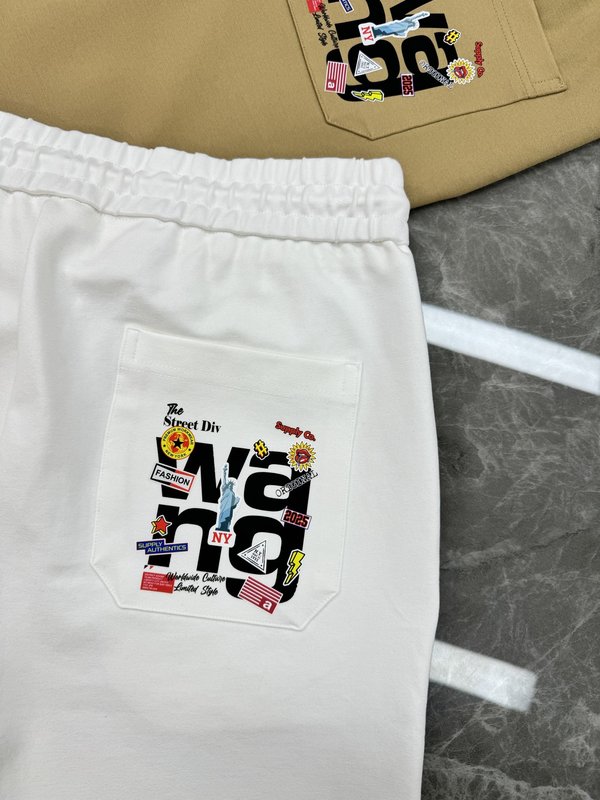 알렉산더왕 여름 면혼방 하프 팬츠 001-258156