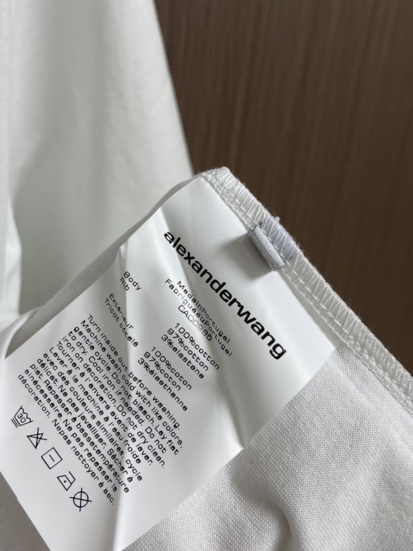 알렉산더왕 로고 자수 코튼 반팔 티셔츠 001-258174
