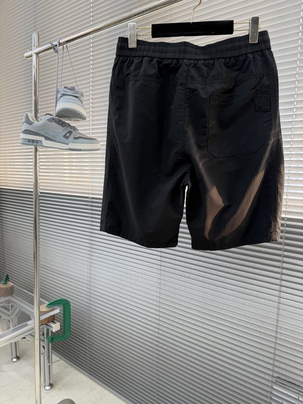 알렉산더왕 로고 자수 속건 5 부 반바지 001-258178
