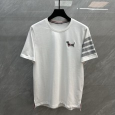 톰브라운 강아지 자수 면 라운드넥 반팔 티셔츠 001-258711