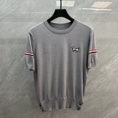 톰브라운 강아지 자수 스트라이프 니트 라운드 티셔츠 001-258714