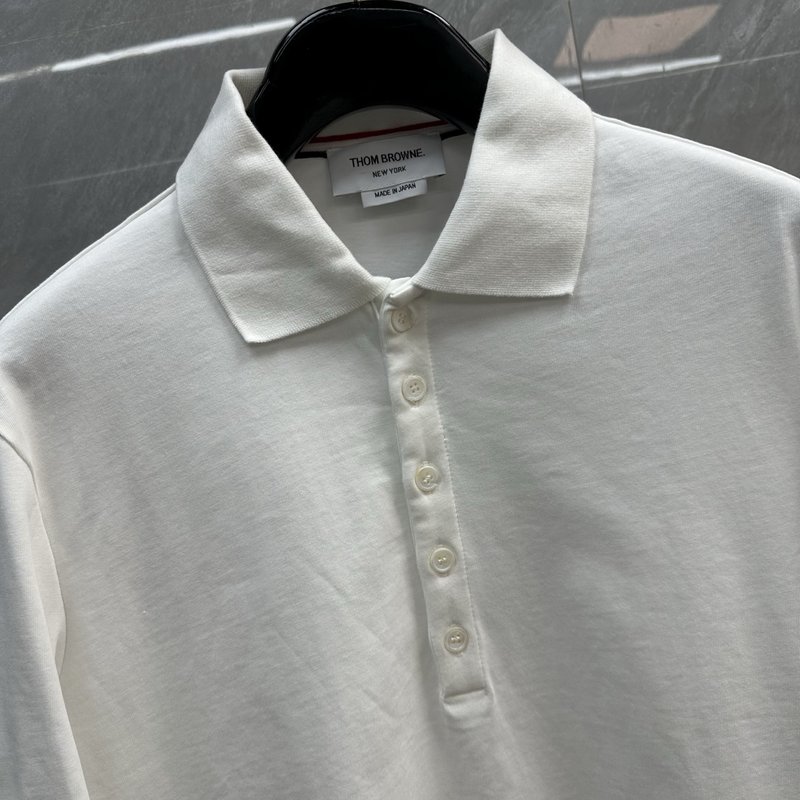 브라운 컬러 염색 4 바 로고 폴로 셔츠 001-258738