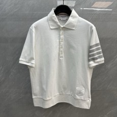 브라운 컬러 염색 4 바 로고 폴로 셔츠 001-258738
