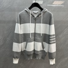톰브라운 회백 스트라이프 닥스훈드 후드 지퍼 001-258756
