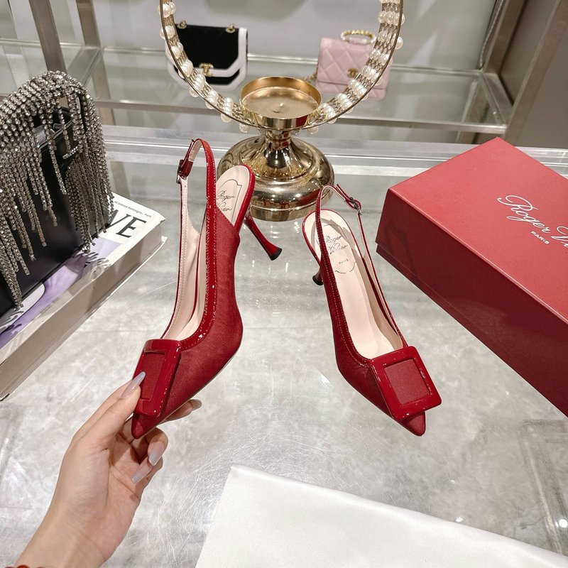 RV 스타일 버클 하이힐 샌들 우아한 통근 001-258954