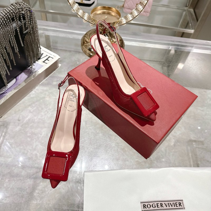 RV 스타일 버클 하이힐 샌들 우아한 통근 001-258954