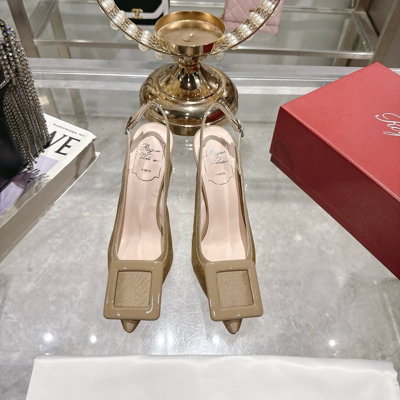 RV 스타일 버클 하이힐 샌들 우아한 통근 001-258953