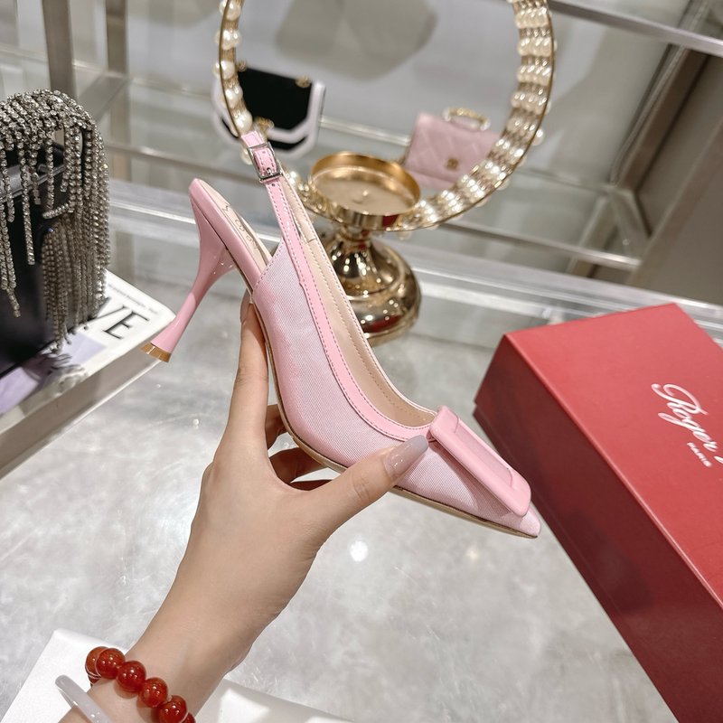 RV 스타일 버클 하이힐 샌들 우아한 통근 001-258957