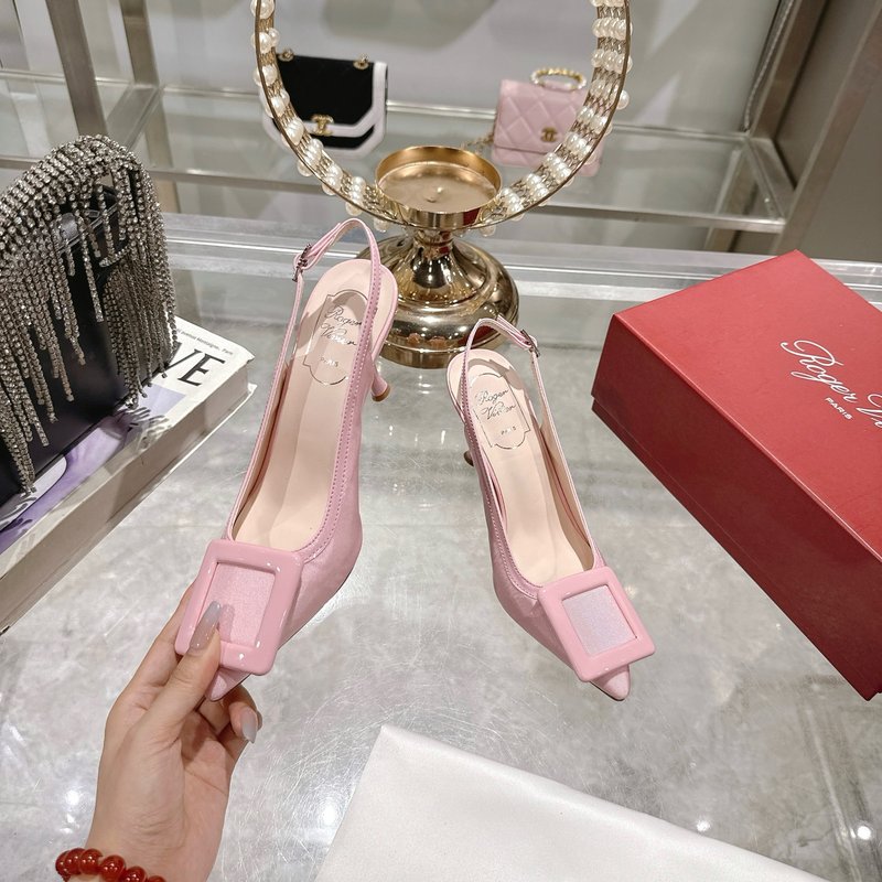 RV 스타일 버클 하이힐 샌들 우아한 통근 001-258957