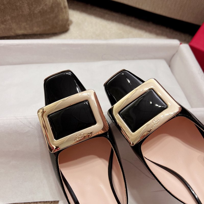 사각형 토 뮬 레디스 샌들 001-258994