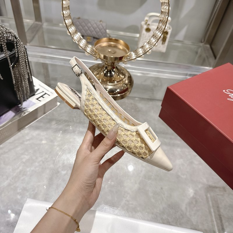 로제 비비에镂空编织凉鞋 001-259039
