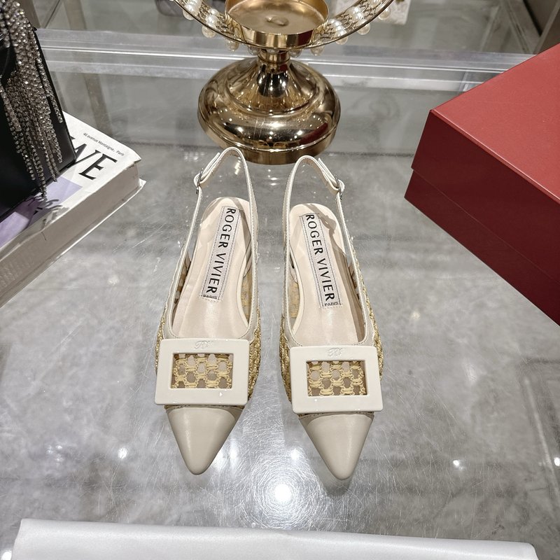 로제 비비에镂空编织凉鞋 001-259039