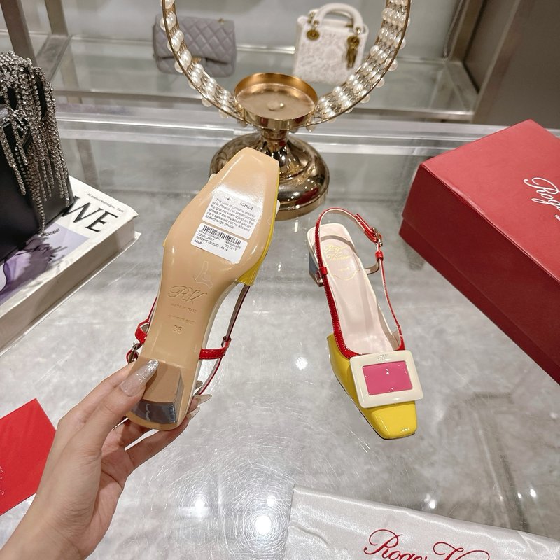 로저 비비에 신상 오픈 토 컬러 블럭 샌들 001-259040