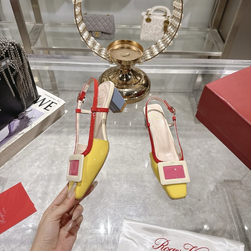 로저 비비에 신상 오픈 토 컬러 블럭 샌들 001-259040