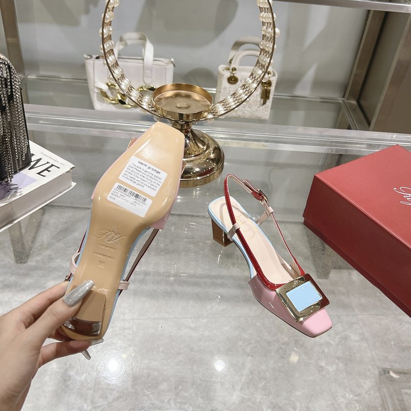 로저 비비에 뉴 컬러 미들 힐 샌들 001-259075