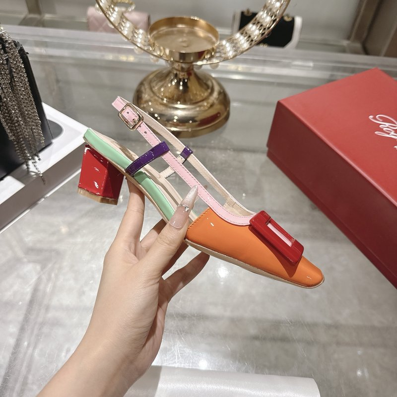 로저 비비에 뉴 컬러 미들 힐 샌들 001-259090