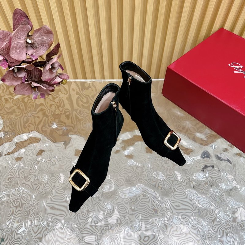 로저 비비에 클래식 버클 두꺼운 밑창 앵클부츠 001-259098