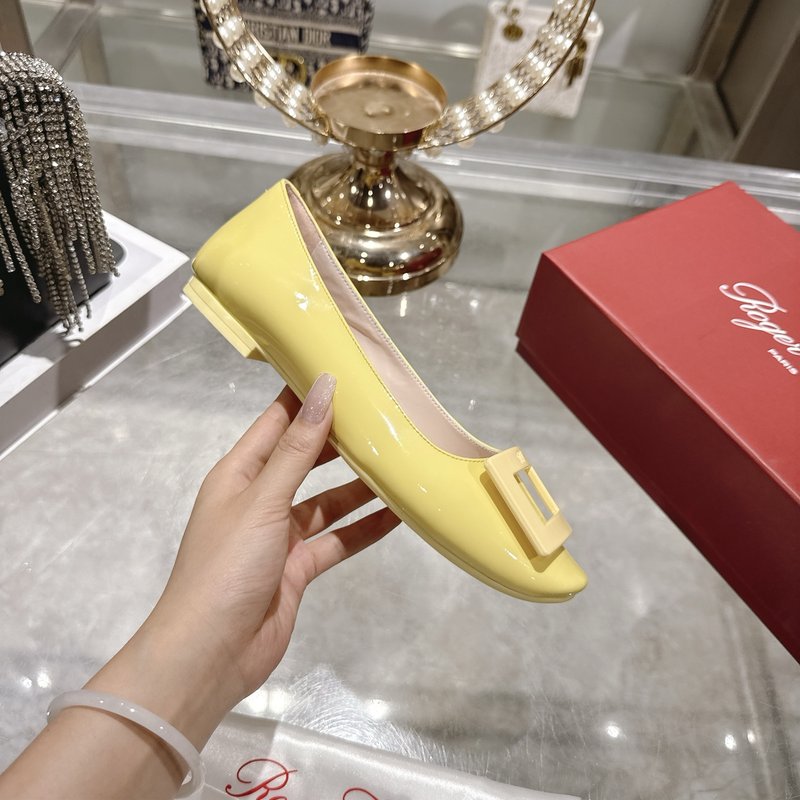 로저 비비에 마카롱 에나멜 스퀘어 버클 플랫 슈즈 001-259136