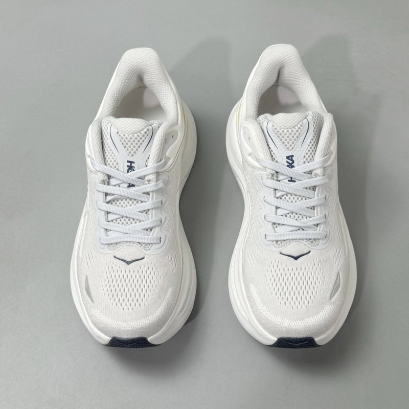 HOKA 본디 9 화이트/옐로우 로우탑 러닝화 001-259531