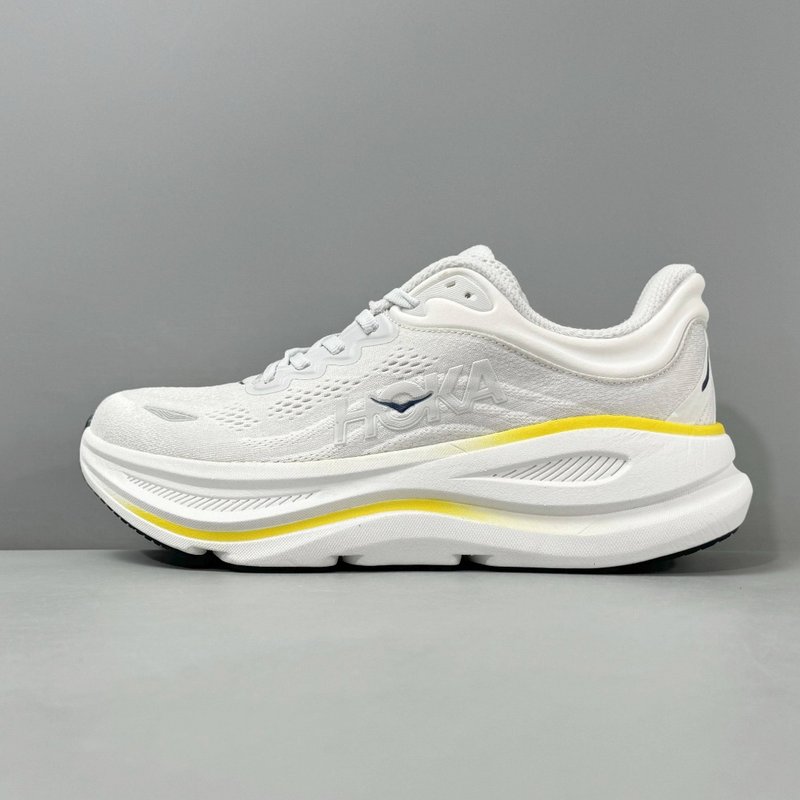 HOKA 본디 9 화이트/옐로우 로우탑 러닝화 001-259531