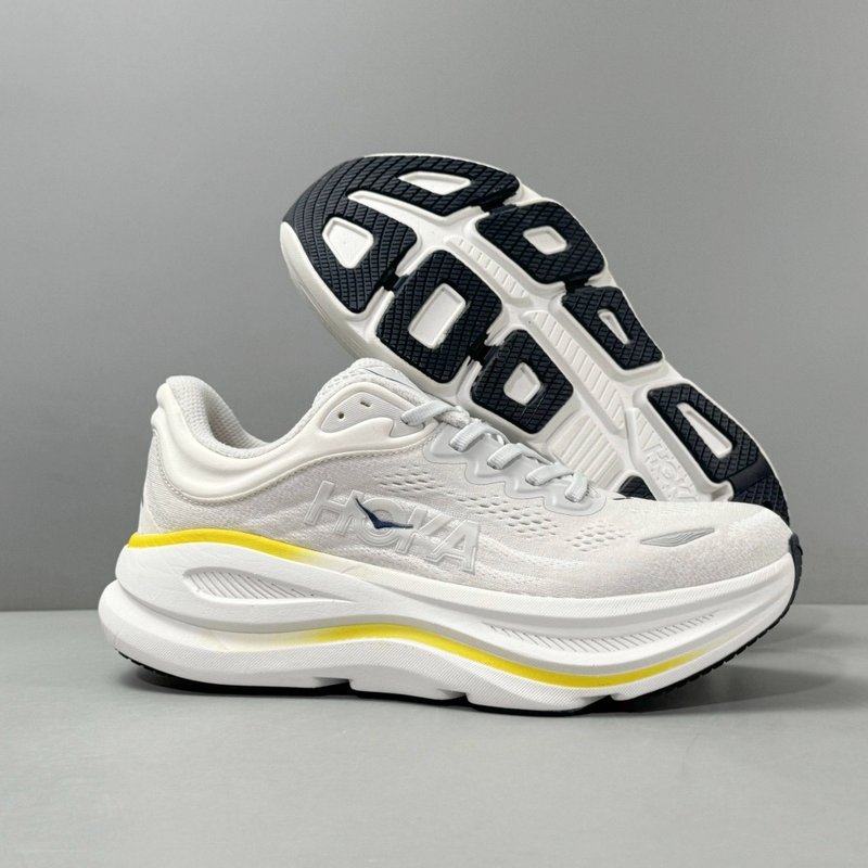 HOKA 본디 9 화이트/옐로우 로우탑 러닝화 001-259531