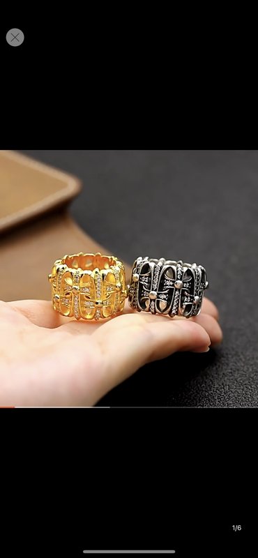 크롬하츠 펑크 반지 도금 24K 지르콘 001-262248