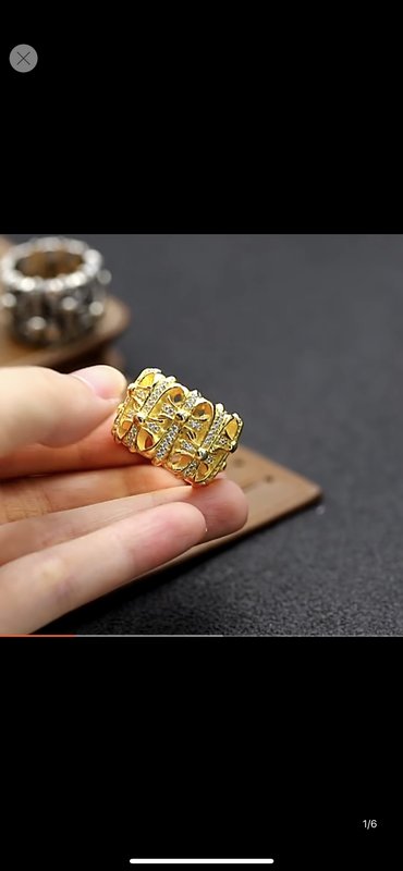 크롬하츠 펑크 반지 도금 24K 지르콘 001-262248